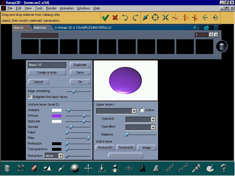 material shader for bottom