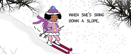 Tillie loves to ski