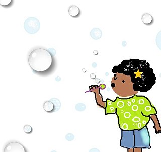Tillie makes bubbles