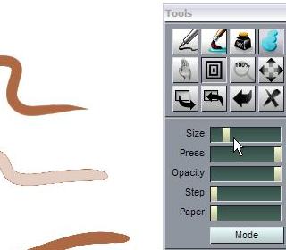 changing the size of your
                  brushes