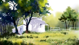 summer
                          place, painting by leaftracker