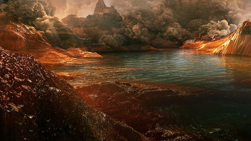 volcanic explosion or massive brush fire?