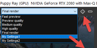save and restore settings in Puppy Ray GPU
