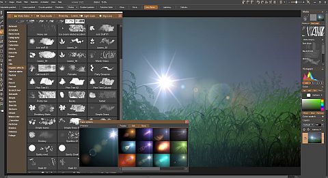 just a few seconds with organic-effects brushes and
          gradient and lens flares