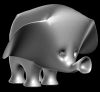 toon elephant, originally modled in Amapi, imported as a mesh