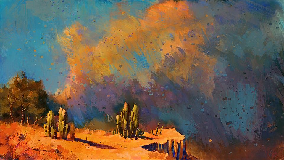 cactus scene
              with Gamut masking color effect