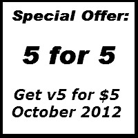 special offer of October 2012 -
                                    Dogwaffle 5 for $5