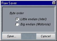 exporting an image in RAW format