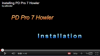 installing PD Pro 7 Howler