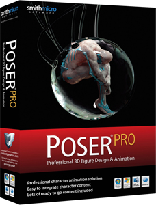 Poser by Smith Micro - 3D human figure posing software, recommended by   - lowcost boxed versions of Poser 5, Poser 6 for MacOS or  Windows